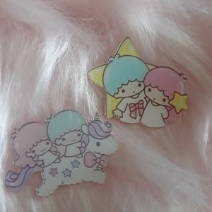 - Kawaii Sanrio 2 little twin stars necklace b…